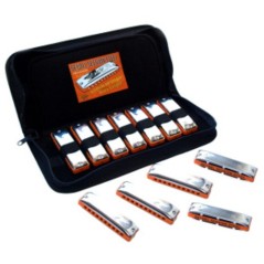 Blues harmonica set -SESSION STEEL 12 Seydel with softcase