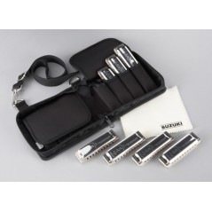 Suzuki Manji set of 7 harmonicas with carrying case and discount