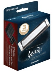 Suzuki Manji set of 3 harmonicas key of C, G and A