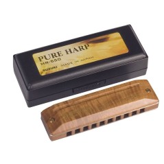 Pure Harp harmonica by Suzuki Japan - wood model Koa