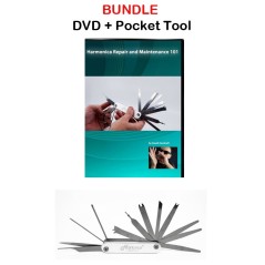 Harmonica repair bundle: Dvd repair and maintenance and Harmo pocket tool bundle, discounted price