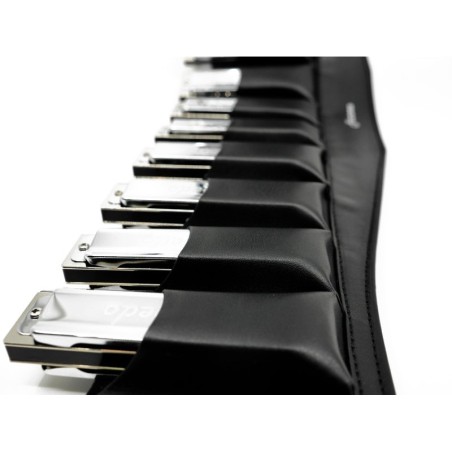 Harmo Harmonica Leather Belt  for 12 harmonicas