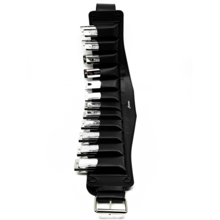 Harmo Harmonica Leather Belt  for 12 harmonicas