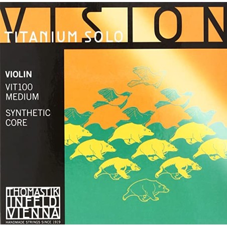 Thomastik-Infeld VIT100 Vision Titanium Solo Violin String Set - 4/4 Size