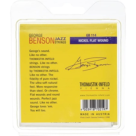 Thomastik-Infeld GB114 George Benson Flatwound Jazz Guitar Strings - .014-.055 Heavy