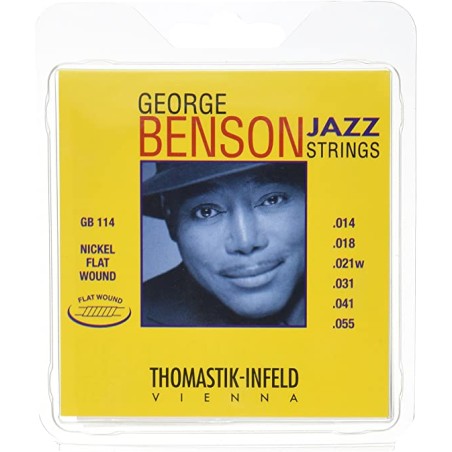 Thomastik-Infeld GB114 George Benson Flatwound Jazz Guitar Strings - .014-.055 Heavy
