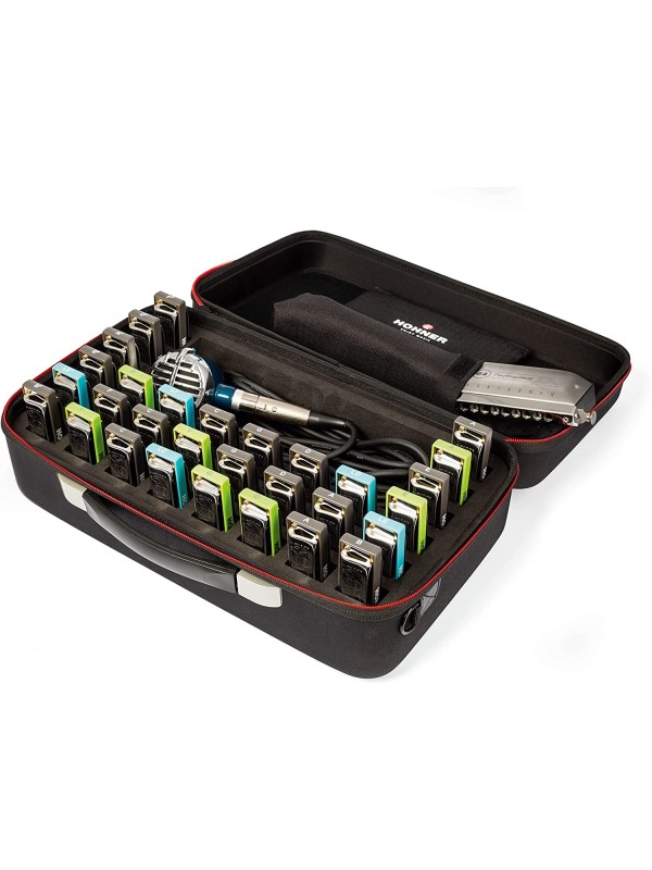Hohner Flex case XL for 48 harmonicas. DIscount, in stock free shipping from Harmonicaland USA