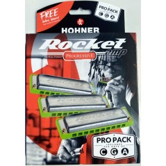 Hohner diatonic harmonica rocket amp propack set of 3 harmonicas key of C, G and A. In stock, discount, deal, Free shipping!
