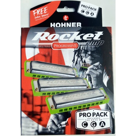 Hohner Rocket amp pro pack set of 3