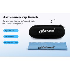 diatonic harmonica pouch with zipper