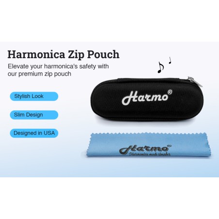 Harmo zip pouch for harmonica