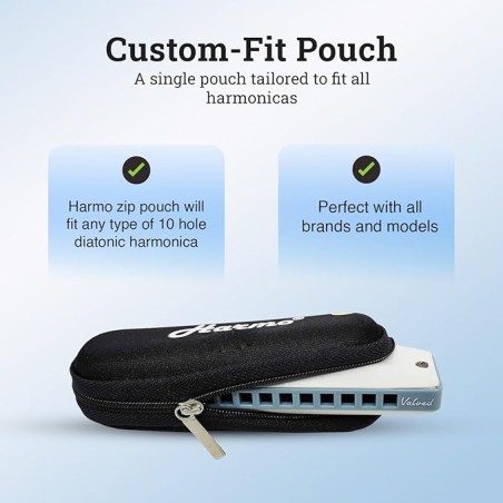 Harmo zip pouch for harmonica