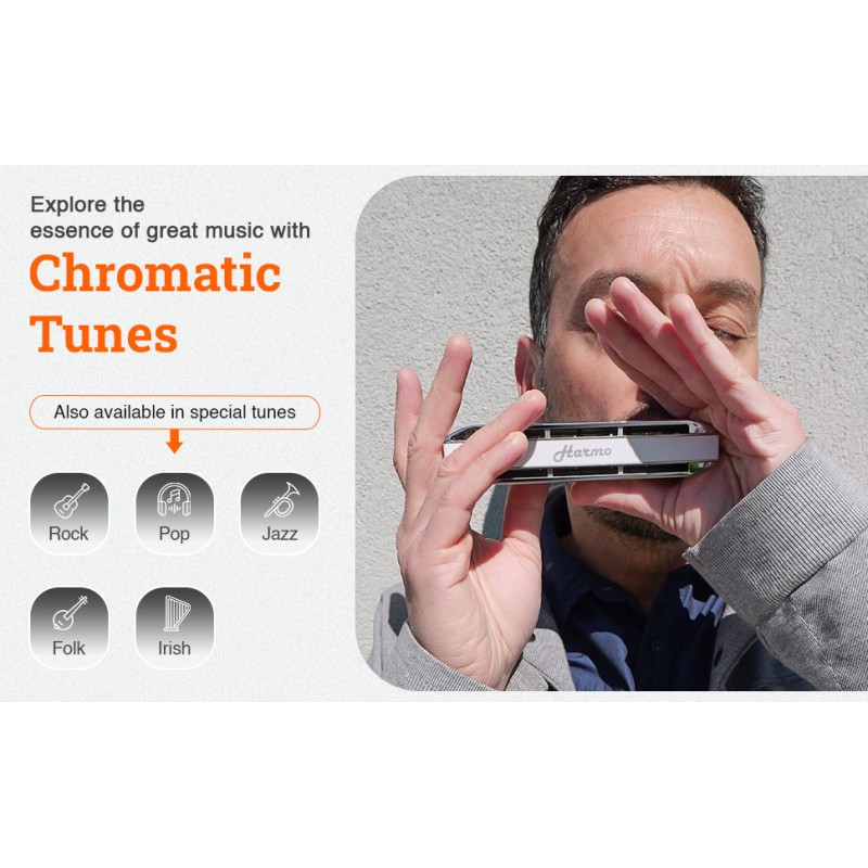 Harmo Angel 12 - Chromatic Harmonica - Harmo Chromatic Harmonicas