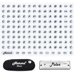 Harmo Harmonica 2D Key Label stickers 137
