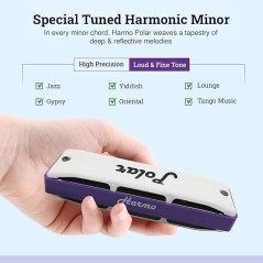 Harmo Polar harmonic minor tuning harmonica in all 12 keys