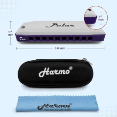Harmo Polar harmonic minor tuning harmonica in all 12 keys designed in the us