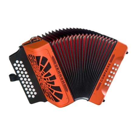 Hohner Compadre GCF Orange Accordion with Gig Bag