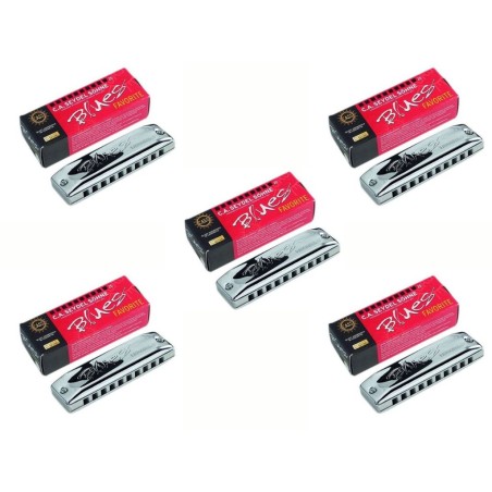 Blues Favorite harmonica Set of 5