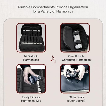 Harmo Pro Case for 14 harmonicas