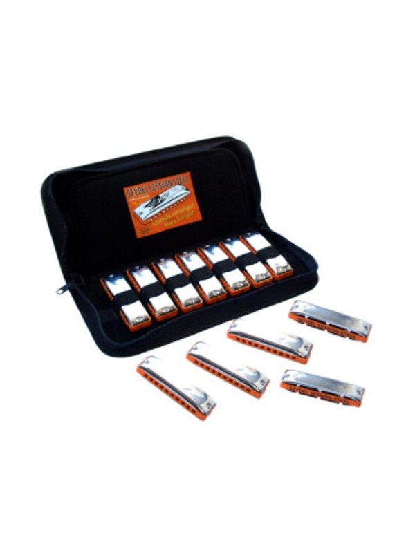 Blues harmonica set -SESSION STEEL 12 Seydel with softcase ARMONICHE SEYDEL $679.90