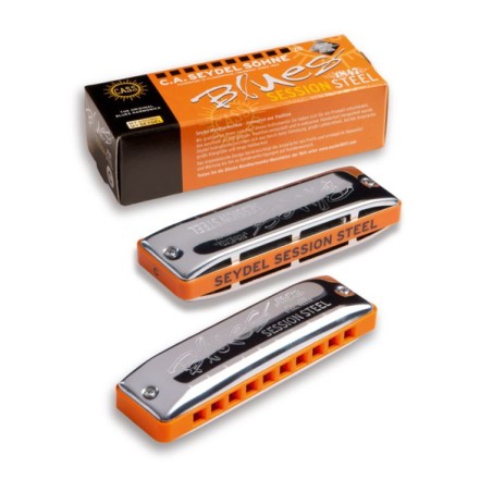 Blues harmonica set SESSION STEEL with softcase