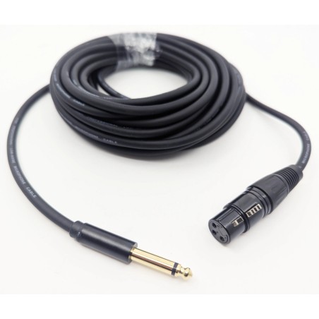 Harmo XLR F to 1/4" Jack long 32ft cable for harmonica microphone