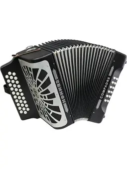 Hohner Compadre G/C/F 3-Row Diatonic Accordion - Black