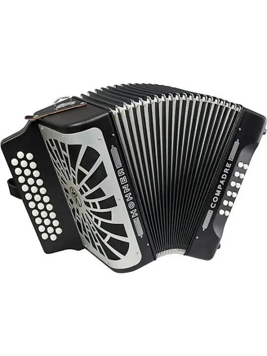 Hohner Compadre G/C/F 3-Row Diatonic Accordion - Black