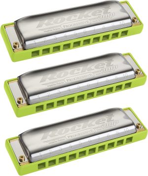 Hohner diatonic harmonica rocket amp propack set of 3 harmonicas key of C, G and A. In stock, discount, deal, Free shipping!