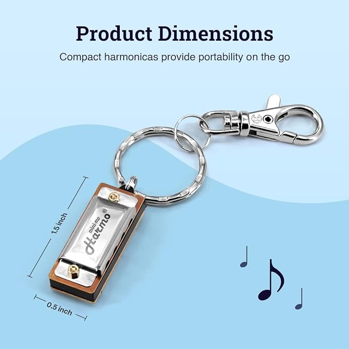 mini-mo harmonica key chain in stock