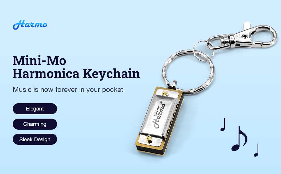 mini key chain harmonica by harmo
