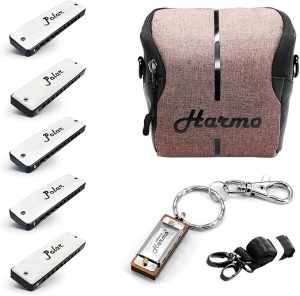 Harmo Polar pro pack set of 5 harmonica with gig bag and keychain harmonica Free shipping in stock